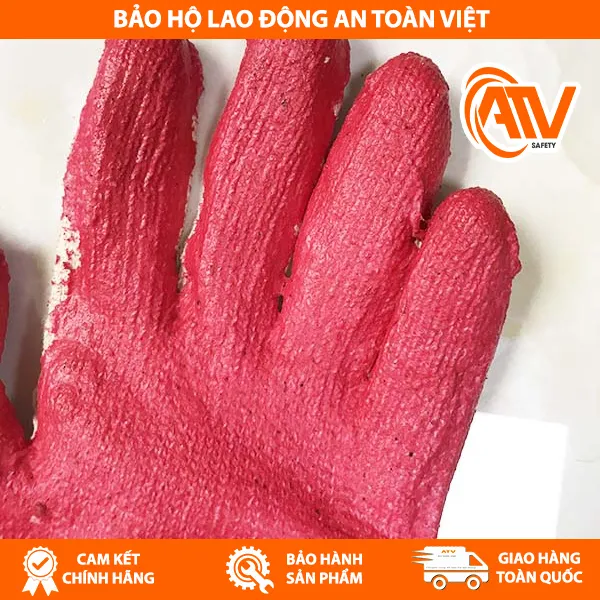 Găng Tay Phủ Cao Su Đỏ 1 Mặt