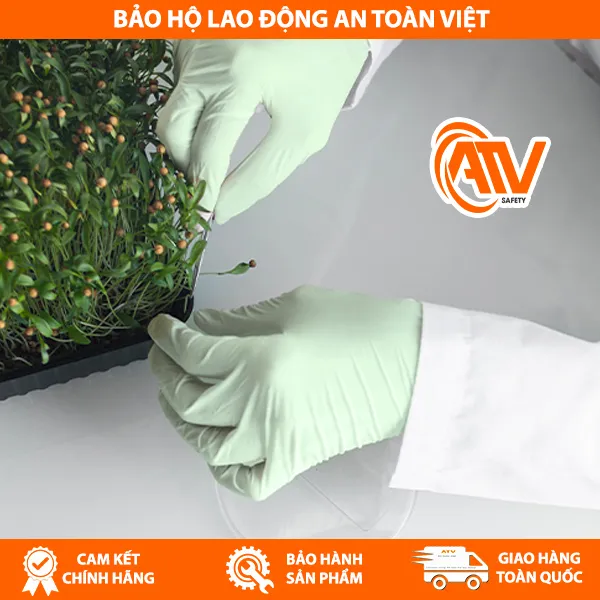 Găng Tay Nitrile Không Bột SSGLOVE Dưỡng Ẩm