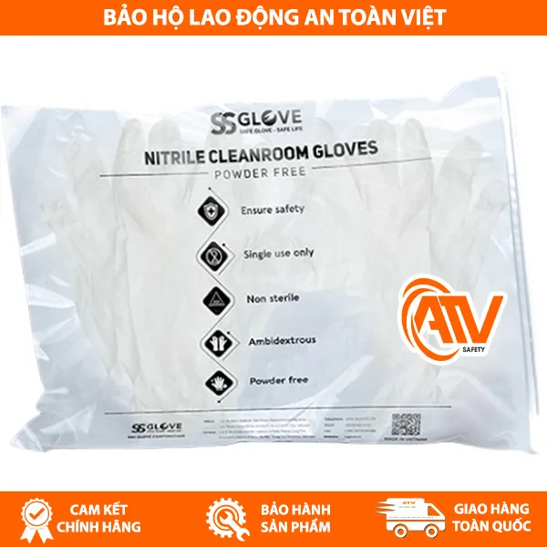 Găng Tay Phòng Sạch Nitrile SSGLOVE