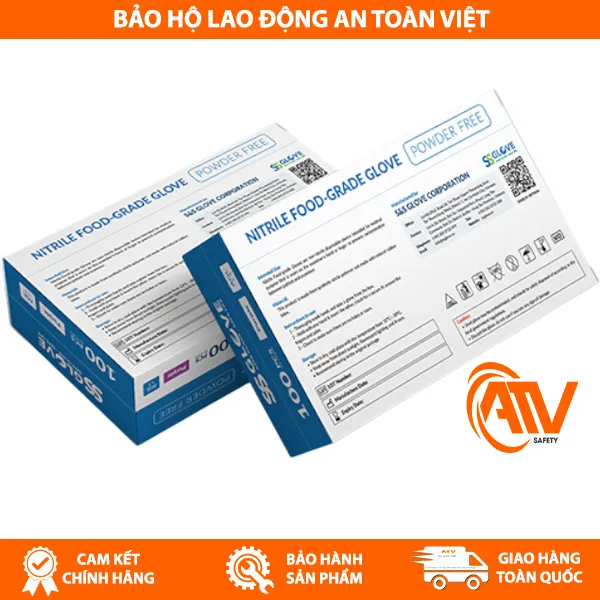 Găng Tay Nitrile Không Bột Thực Phẩm SSGLOVE 
