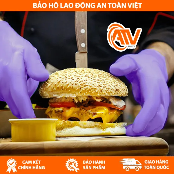 Găng Tay Nitrile Không Bột Thực Phẩm SSGLOVE 