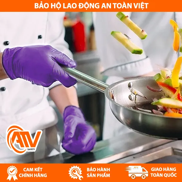 Găng Tay Nitrile Không Bột Thực Phẩm SSGLOVE 