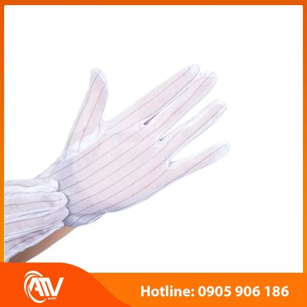 Găng Tay Vải Kẻ Sọc Tĩnh Điện