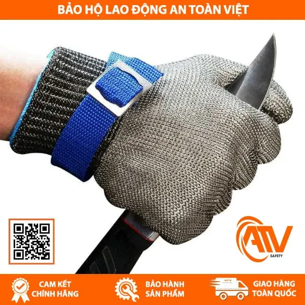 Găng Tay Vòng Inox Chống Cắt