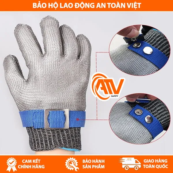 Găng Tay Vòng Inox Chống Cắt