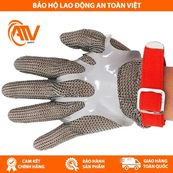 Găng Tay Vòng Thép Inox Chống Cắt 24cm