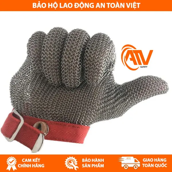 Găng Tay Vòng Thép Inox Chống Cắt 24cm