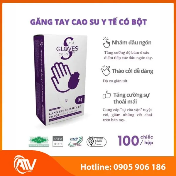 Găng Tay Y Tế Có Bột Latex Sritrang 4.8gr 