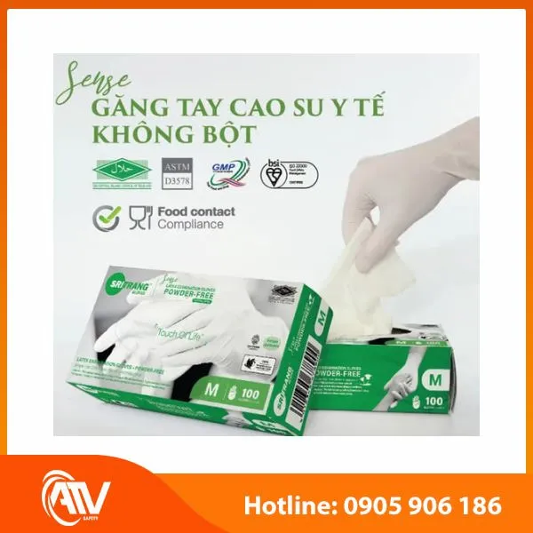 Găng Tay Y Tế Không Bột Latex Sritrang 5.5 Gr 