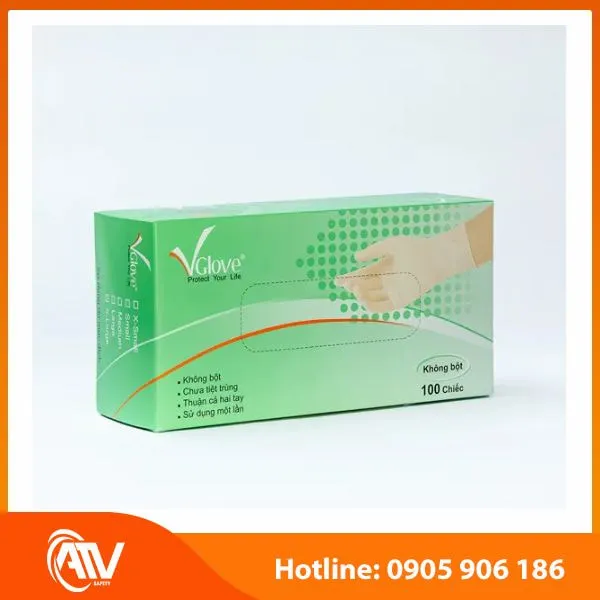 Găng tay y tế không bột latex VGlove 5.8gr 