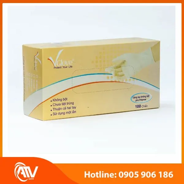 Găng tay y tế không bột latex VGlove 5.8gr 