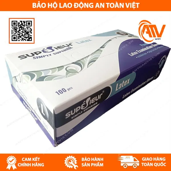  Găng Tay Y Tế Không Bột Latex Supérieur