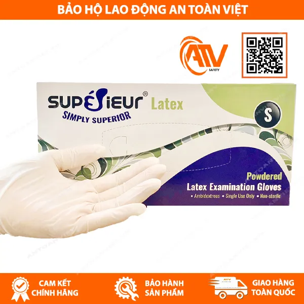  Găng Tay Y Tế Có Bột Latex Supérieur