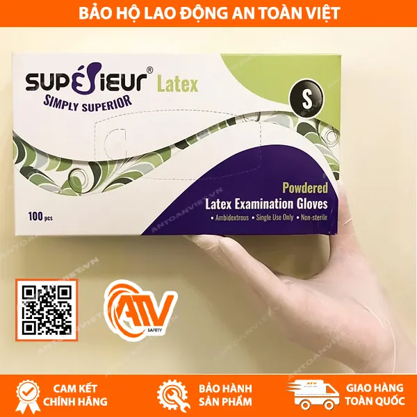  Găng Tay Y Tế Có Bột Latex Supérieur