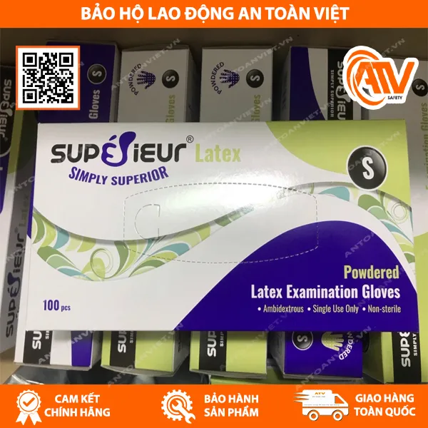  Găng Tay Y Tế Có Bột Latex Supérieur