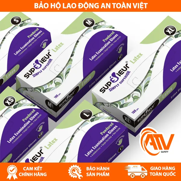  Găng Tay Y Tế Có Bột Latex Supérieur