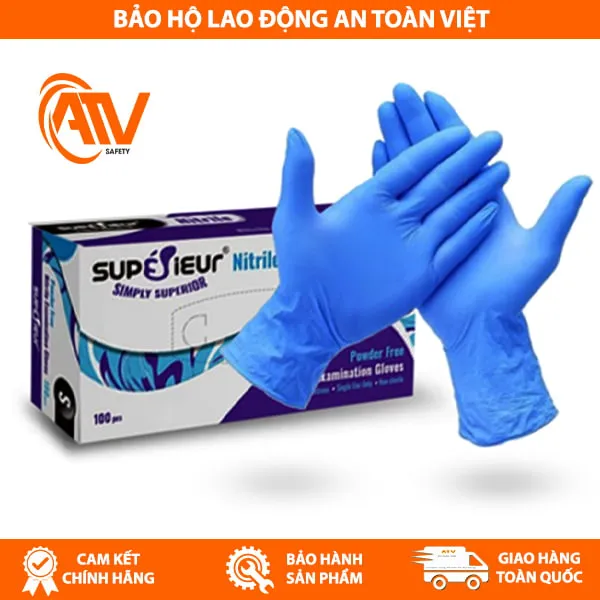 Găng Tay Y Tế Không Bột Nitrile Supérieur