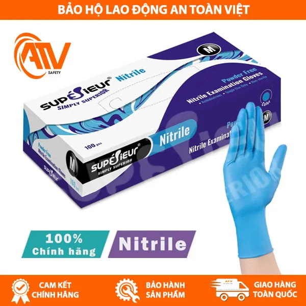 Găng Tay Y Tế Không Bột Nitrile Supérieur