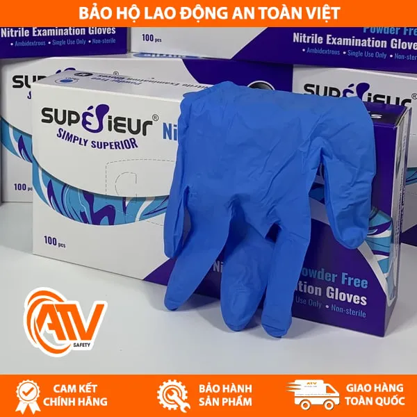 Găng Tay Y Tế Không Bột Nitrile Supérieur