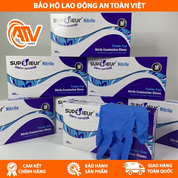 Găng Tay Y Tế Không Bột Nitrile Supérieur
