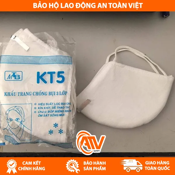 Khẩu Trang Vải KT5 Nẹp Ngoài