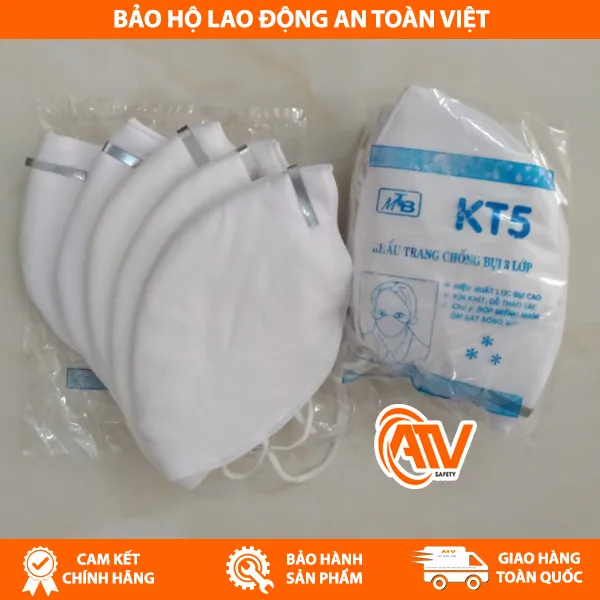 Khẩu Trang Vải KT5 Nẹp Ngoài