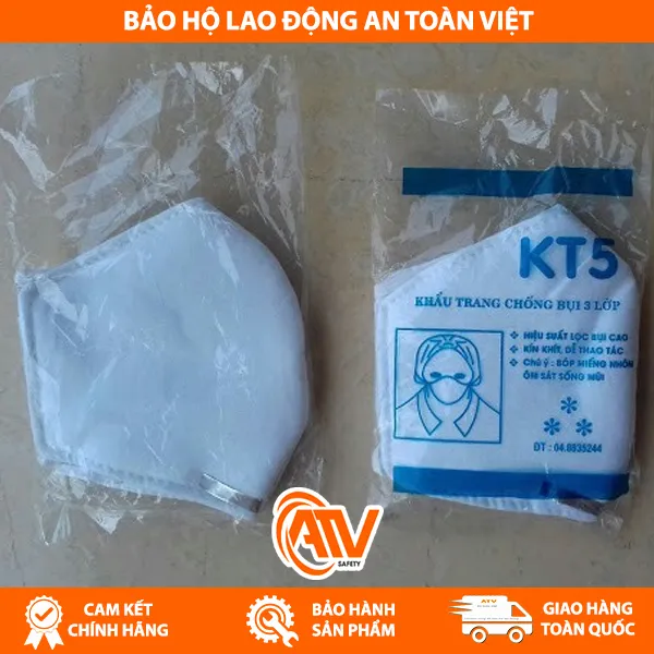 Khẩu Trang KT5 Có Nẹp Trong