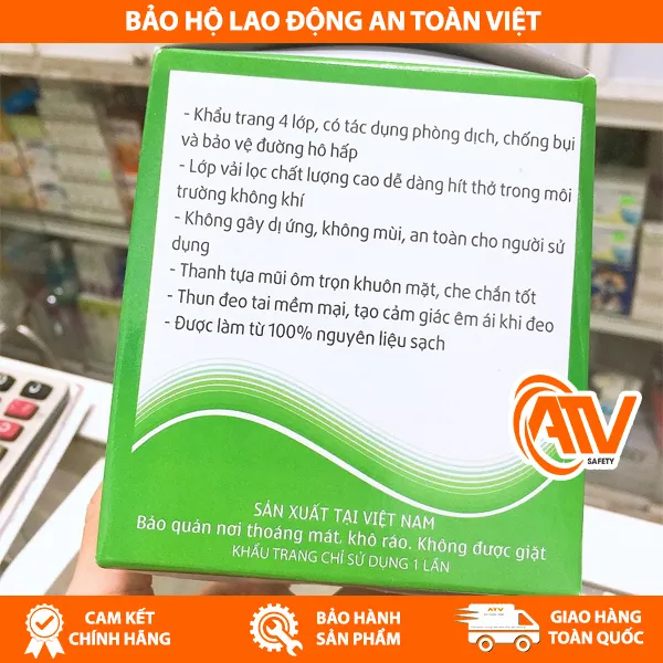 Khẩu Trang Y Tế 4 Lớp Khánh An Cao Cấp