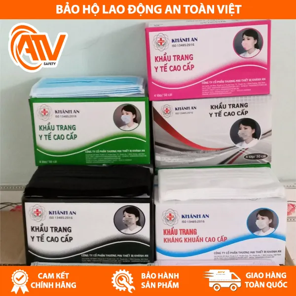 Khẩu Trang Y Tế 4 Lớp Khánh An Cao Cấp