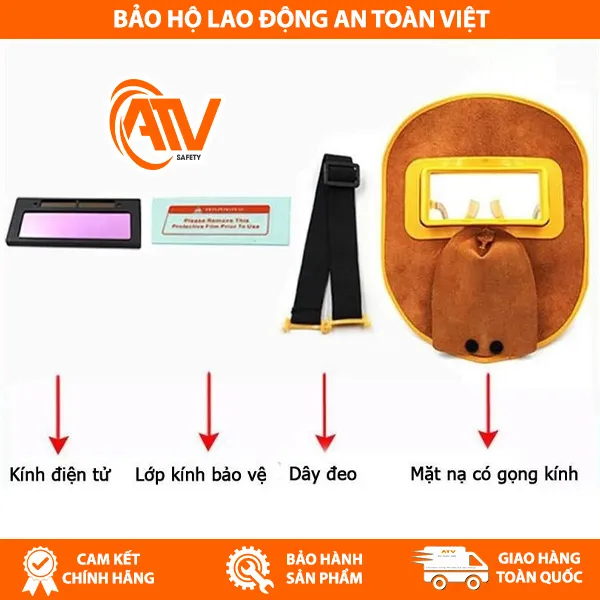 Mặt Nạ Hàn Điện Tử Da Bò 