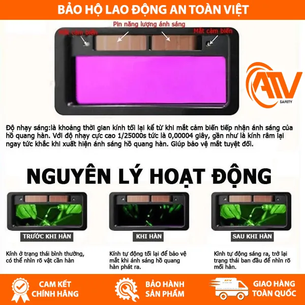 Mặt Nạ Hàn Điện Tử Da Bò 