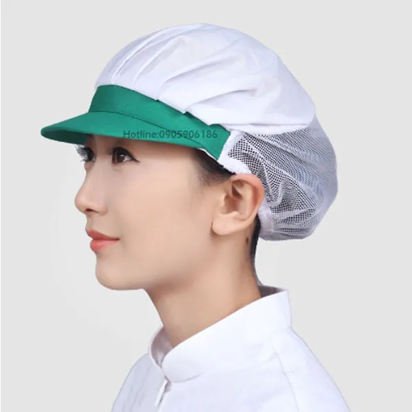 Nón vải thuỷ sản phối trắng xanh
