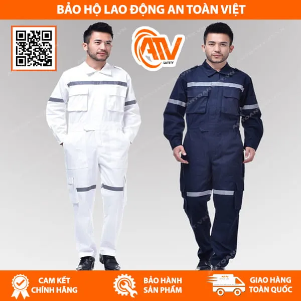 Quần Áo Bảo Hộ Liền Quần Vải Kaki Hàn Quốc