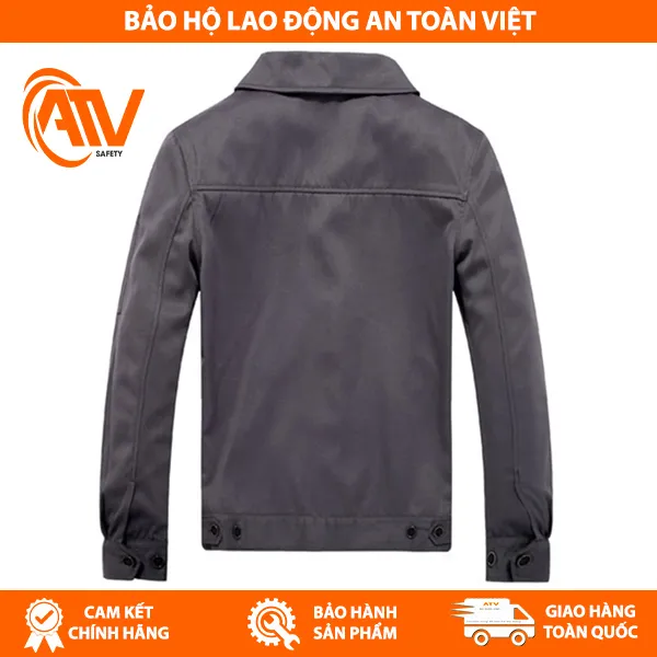 Quần Áo Công Nhân Vải Kaki Màu Ghi