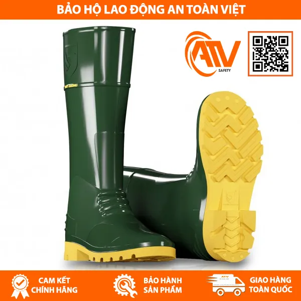 Ủng Bảo Hộ Thùy Dương Xanh Rêu - Vàng 224