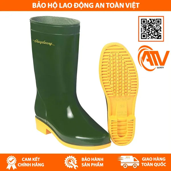 Ủng Bảo Hộ Thùy Dương Xanh Rêu - Vàng 224