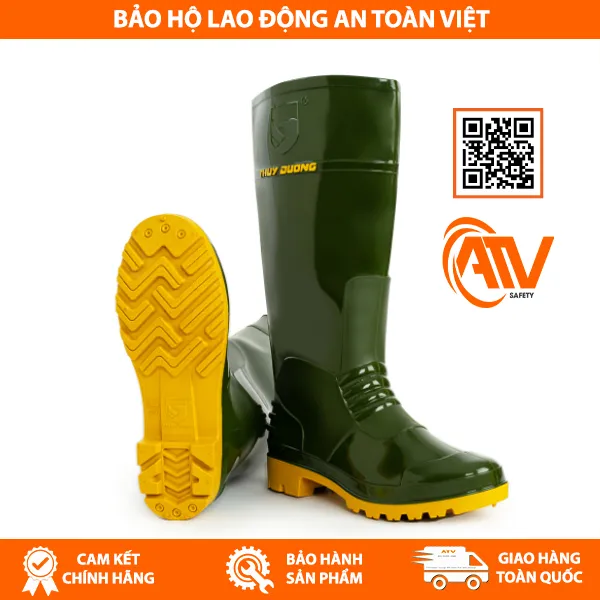 Ủng Bảo Hộ Thùy Dương Xanh Rêu - Vàng 224