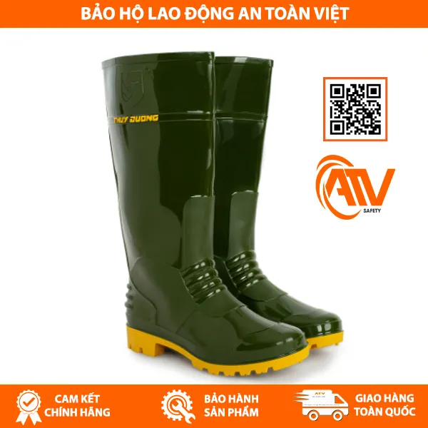 Ủng Bảo Hộ Thùy Dương Xanh Rêu - Vàng 224