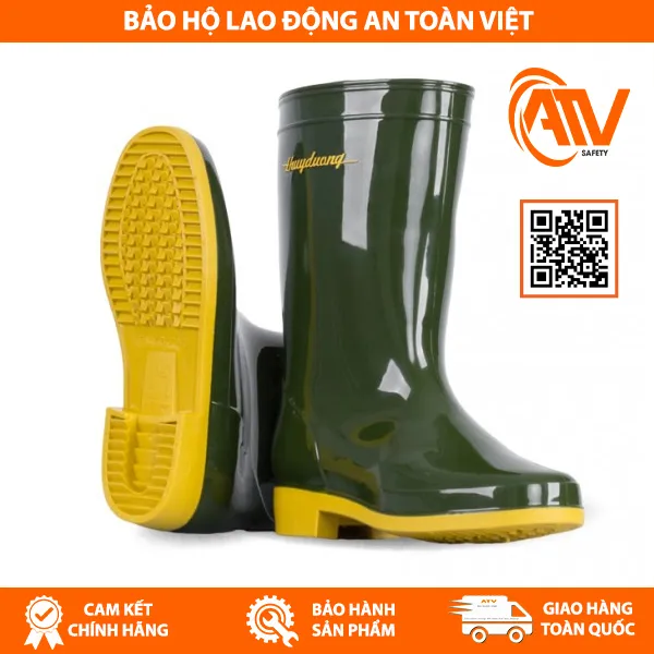 Ủng Bảo Hộ Thùy Dương Xanh Rêu - Vàng 284