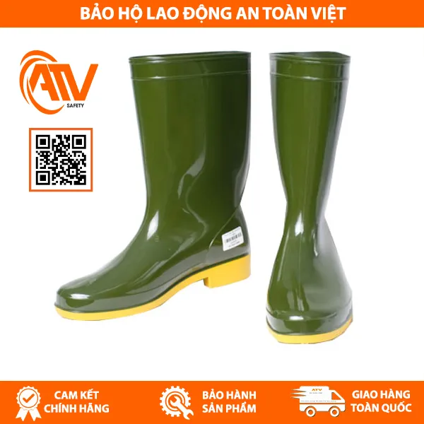 Ủng Bảo Hộ Thùy Dương Xanh Rêu - Vàng 284