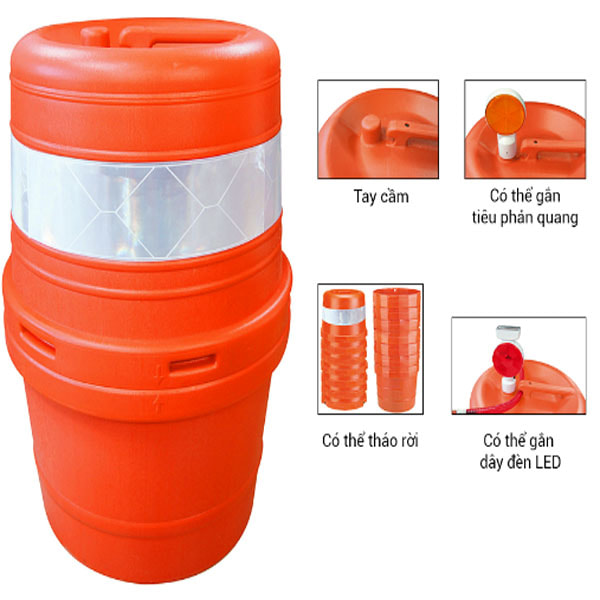 thùng trống PE dạng tháo rời