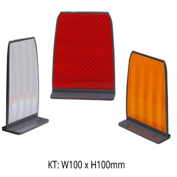 Tiêu phản quang chữ nhật màu đỏ vàng xám