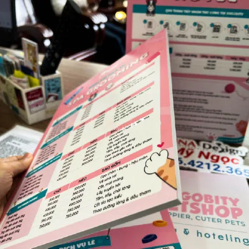 In menu bồi formex dày 5mm - Chống nước, dễ dàng vệ sinh