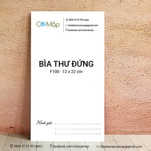 Bìa thư - 12 X 22 - F100 - NẮP 3