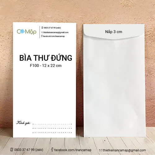 Bìa thư - 12 X 22 - F100 - NẮP 3