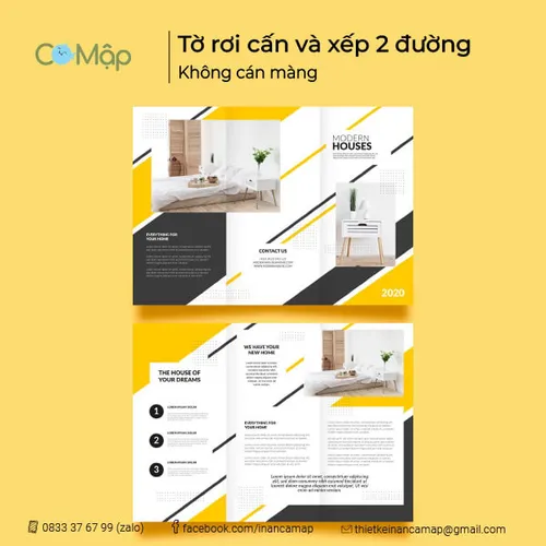 Tờ rơi giấy C150 gsm - Dày dặn, cứng cáp hơn so với giấy C100 gsm