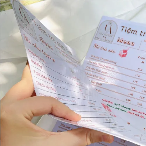 In Menu Nhựa - Chống nước, bền bỉ, chống rách, tiết kiệm chi phí