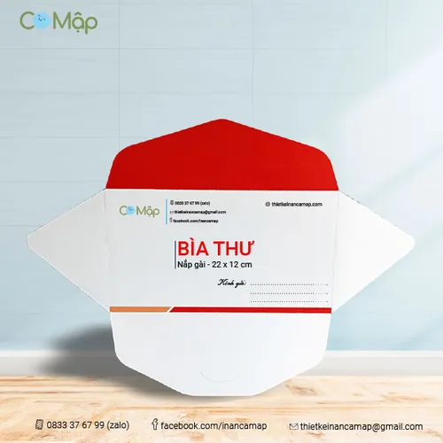 Bìa thư - 22 X 12 - F180 - NẮP GÀI 6.5
