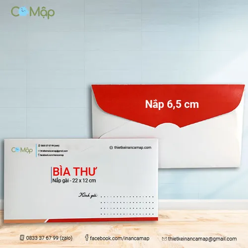 Bìa thư - 22 X 12 - F180 - NẮP GÀI 6.5