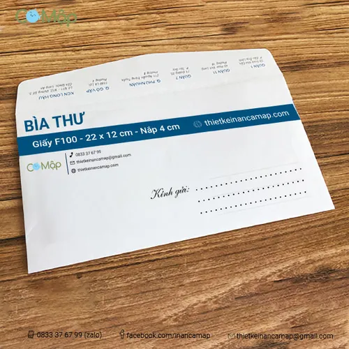Bìa thư - 22 X 12 - F100 - NẮP 4